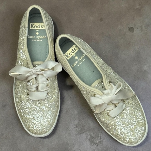 KATE SPADE • Keds Glitter Sneakers Glamour Shoes - Picture 6 of 6